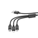 Кабель Hoco 3-in-1 Charging Cable (iP+Micro+Type-C) (X74) Black - зображення 3