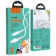 Кабель Hoco Micro USB Airy silicone charging data cable X58 |1m, 2.4A| white - зображення 1