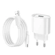 Сетевое зарядное устройство Hoco C109A USB QC 18W 3A белое + кабель USB to Type-C - изображение 4