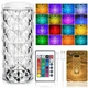 Лампа настільна акумуляторна з пультом та сенсорним вимикачем Solar LED RGB Diamond-215 прозора - зображення 1