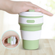 Склянка складна 350 мл, Silicon Magic Cup, Зелена - изображение 7