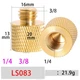 Адаптер переходник с резьбы 3/8" Male (папа) на 1/4" Female (мама) LS083) - изображение 2