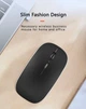 Беспроводная мышь WIWU Wimic Lite WM101 с аккумулятором и Bluetooth (Type-C, USB 2.4 ГГц, компьютерная, бесшумная, для Macbook) - Черный - изображение 6