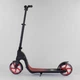 Самокат детский двухколесный Best Scooter с 8 лет широкий руль черный с красным 18424 - изображение 10