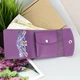 Женский кожаный кошелек маленький на кнопке Handycover HC0062 фуксия - изображение 14