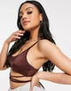 Топ без пуш-апа на завязках Asos Коричневый (10155 S/42) - изображение 2