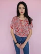 Топ в ромашки ZARA Червоний (9979 S/26) - зображення 7