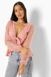 Топ на завязке спереди в горошек Boohoo Розовый (10264 S/42) - изображение 1