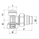 Кран радіаторний Roho R5251-050 - 1/2" кутовий (антипротечка) латунь CW617N, нікель, для опалення, 10 бар (RO0133) - зображення 2