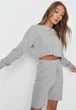 Костюм укорочений світшот і шорти Missguided Сірий (9905 L/46) - зображення 2
