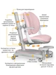 Детское кресло Mealux Ortoback Duo Y-510 Plus обивка розовая однотонная Y-510 KP Plus - изображение 2