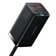 Сетевое зарядное устройство Baseus 100W GaN3 Pro Desktop Fast Charger QC4.0+PD3.0 2USB+2Type-C 5A + кабель Baseus Type-C to Type-C 100W 20V/5A 1м Black - изображение 8