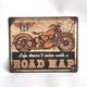 Металлическая табличка ROAD MAP" Rout 66 для декора дома, декор стен, декор комнаты - изображение 1