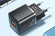 Блок для зарядки телефону Essager 20 Вт вхід Type C та USB чорний - зображення 2
