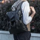 Мужской кожаный рюкзак с клапаном Ashwood Leather Harvey Black - изображение 2