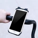 Велотримач для телефону на кермо Baseus Miracle Bicycle Vehicle Mounts (4-6", силікон алюміній). Black - зображення 9