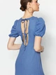 Платье короткое летнее женское Trendyol TWOSS23EL00983 34 Blue (8683048463895) - изображение 4