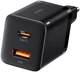 Сетевое зарядное устройство Baseus 30W Super Si Pro Quick Charger QC3.0+PD3.0 1USB+1Type-C 3A Black (CCSUPP-E01) - изображение 1
