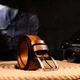 Ремінь для чоловіків у стилі мілітарі з натуральної шкіри GRANDE PELLE Leather Belt 21478 - зображення 6