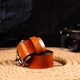 Якісний чоловічий шкіряний ремінь GRANDE PELLE Leather Belt 21472 Рудий - зображення 7
