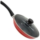 Сковорода антипригар Stenson MH-0621 d26см із кришкою скло Red - зображення 1