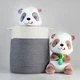 Корзина для хранения текстильная с ручками, белый/серый MVM TH-15 GRAY/WHITE - изображение 10