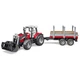 Спецтехника Bruder трактор Massey Ferguson 7480 с погрузчиком и лесным прицепом 116 (02046) - изображение 1