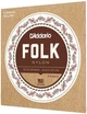 Струни для класичної гітари D'Addario EJ34 FOLK NYLON 80/20 Bronze Ball End Black Treble - зображення 2