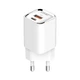 Мережевий зарядний пристрій для телефона USB-C, USB-A Ldnio PD 30 W + QC 3.0 18 W Білий (A2317C) - зображення 5