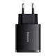 Зарядное устройство Адаптер Baseus 30W Quick Charger Быстрая зарядка QC3.0+PD3.0 2USB+Type-C Зарядка для телефона Басеус 30W EU 3A (CCXJ-E01) Black - изображение 4