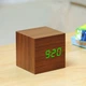 Смарт-будильник WOODEN CUBE дерево горіх 7*7*7см Гранд Презент GPGK08G8 - зображення 4