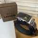 Мужской кожаный ремень в стиле Лакоста крокодил черный пояс пояс Lacoste натуральная кожа (197562) - изображение 1