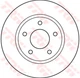 Диск тормозной MITSUBISHI LANCER 1.5-2.0 08-, DODGE CALIBER 1.8-2.4 06-передн. (выр-во TRW) TRW (DF4933) - изображение 2