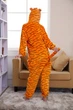 Пижама Кигуруми тигр размер S на рост 140-150 kigurumi костюм Dongwushuiyi теплый, мягкий, удобный (1958) - изображение 2