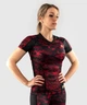 Женский рашгард Venum Defender Rashguard Short Sleeves Black Red (VENUM-03826-100-XS) - изображение 1