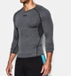 Компрессионная футболка Under Armour HeatGear Compression Long Sleeve Carbon (1257471-090-S) - изображение 2