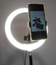 Комплект лампа кольцевая + штатив стойка 2,1 м LED кольцо 30 см держатель для телефона и креплением под штатив - изображение 5