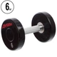 Гантель цельная профессиональная LIFE FITNESS (1шт) Pro 6кг (полиуретановое покрытие, вес 6кг) (SC-80081-6) - изображение 1