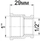 Муфта редукционная латунная 1″ВР х 1/2″ВР литейная А0315А 000010731 - изображение 4