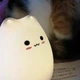 Детский ночник Baby Cat, силиконовый светильник на батарейках для детей Белый - изображение 2