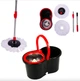 Турбо швабра з відром та центрифугою Spin Mop 360, відро з самовіджимом, Чорне - зображення 4