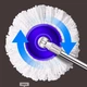 Турбо швабра з відром та центрифугою Spin Mop 360, відро з самовіджимом, Чорне - зображення 9