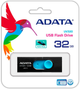 ADATA UV320 32 GB USB 3.1 czarno-niebieski (AUV320-32G-RBKBL) - obraz 3