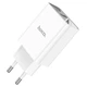 Сетевое зарядное устройство на 2 выхода Hoco Digital Display (1USB/1Type-C, 20W/3A, PD/QC). White - изображение 3