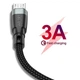 Кабель зарядний USB USLION microUSB — USB (2m) 3 А дріт швидкого заряджання для телефона Чорний - зображення 4