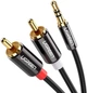 Инсертный кабель Ugreen AV116 3.5 мм to 2RCA Audio Cable 1.5 м Black (90401968) - изображение 1