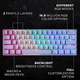 Механічна ігрова клавіатура HK Gaming GK61 61 клавіша (EN, lavander, silver) - зображення 5