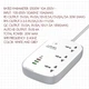 Подовжувач мережевий LDNIO c Wi-Fi SCW3451 |3USB/1Type-C, 3Sockets. QC/PD, 30W/10A, 2m EU Plug| білий - зображення 6