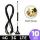 Антенна выносная внешняя GSM GPS 4G LTE 10 dBi SMA Male папа, универсальная 3 метра для модемов роутеров - изображение 9