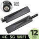 2 шт. GSM 4G 3G LTE антени 12dBi 700-2700 Мгц SMA Male (тато) для роуторів, модемів, репітерів і т.п. - зображення 8